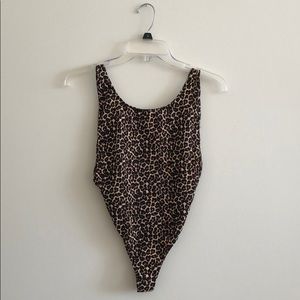 American Apparel leopard leotard.